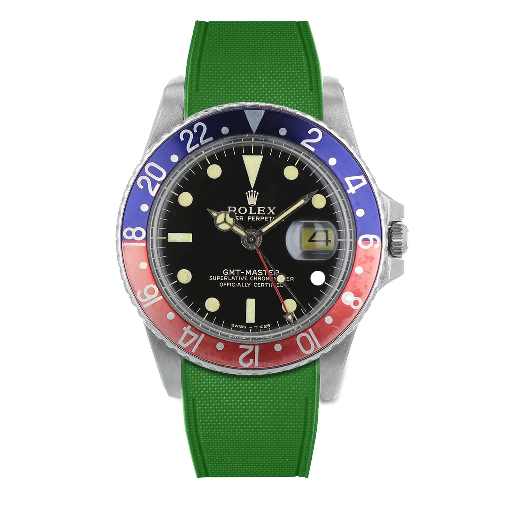 a??Rolex - R Strap Premium a?? Cordura pattern rubber watch band for GMT Master & Oyster bracelet