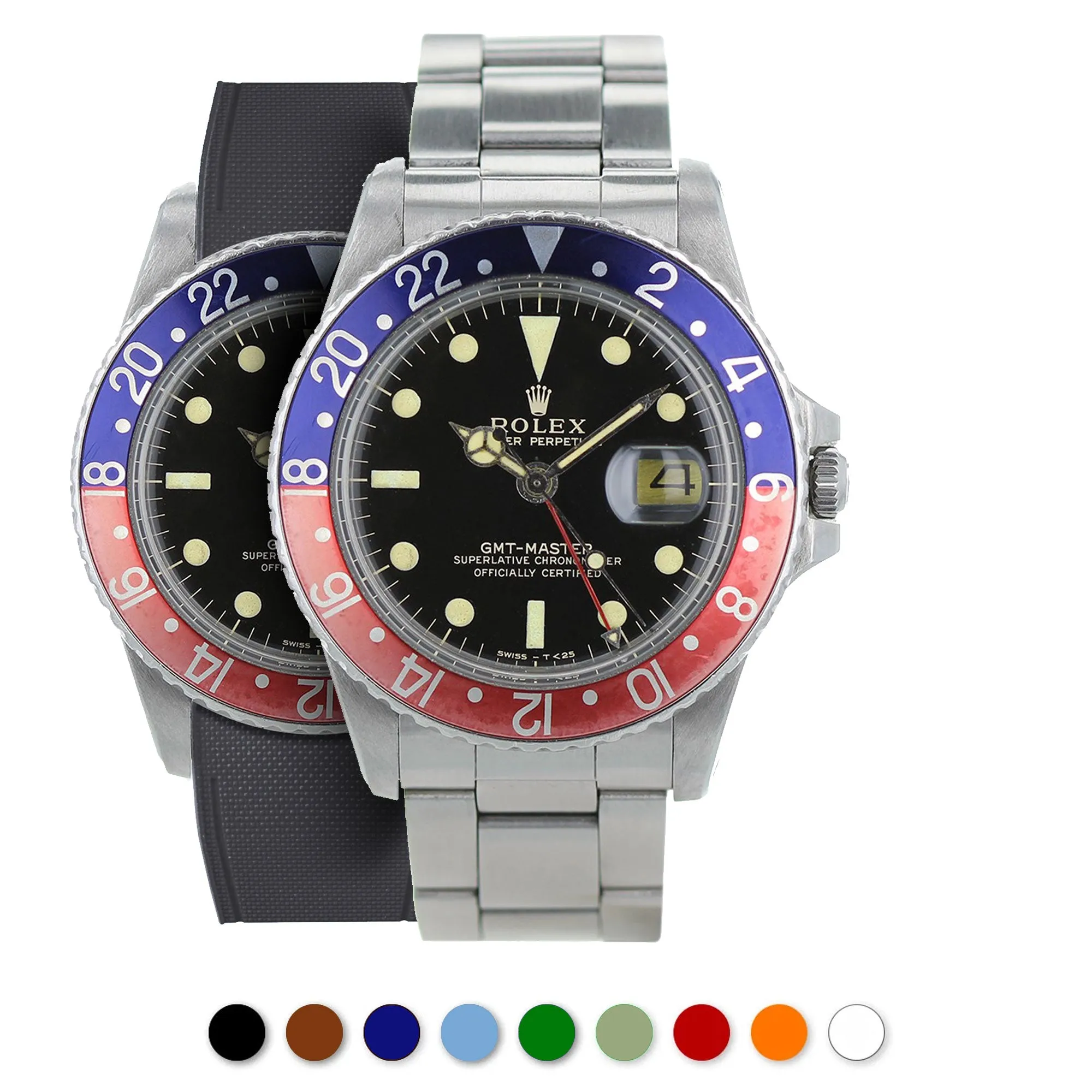 a??Rolex - R Strap Premium a?? Cordura pattern rubber watch band for GMT Master & Oyster bracelet