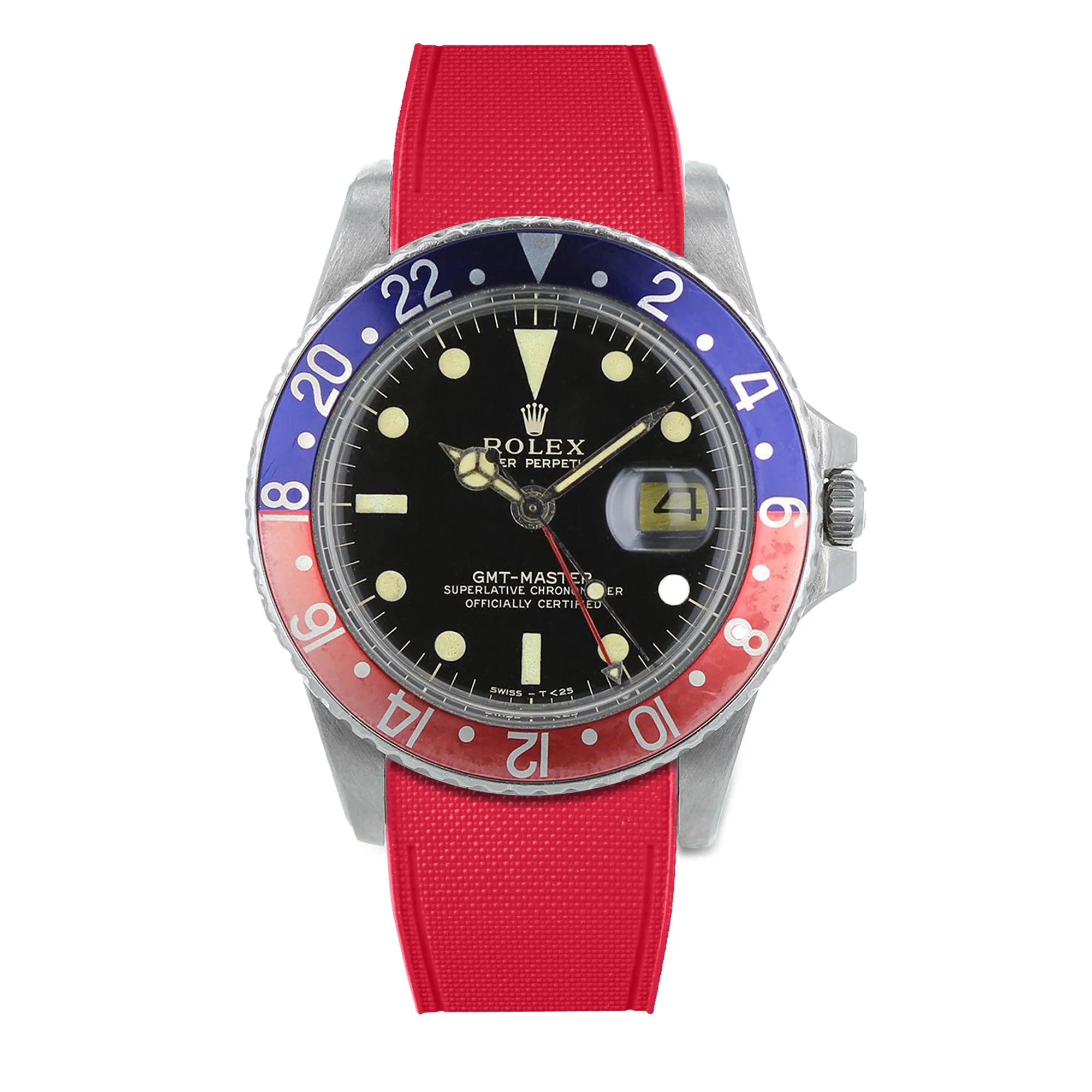 a??Rolex - R Strap Premium a?? Cordura pattern rubber watch band for GMT Master & Oyster bracelet