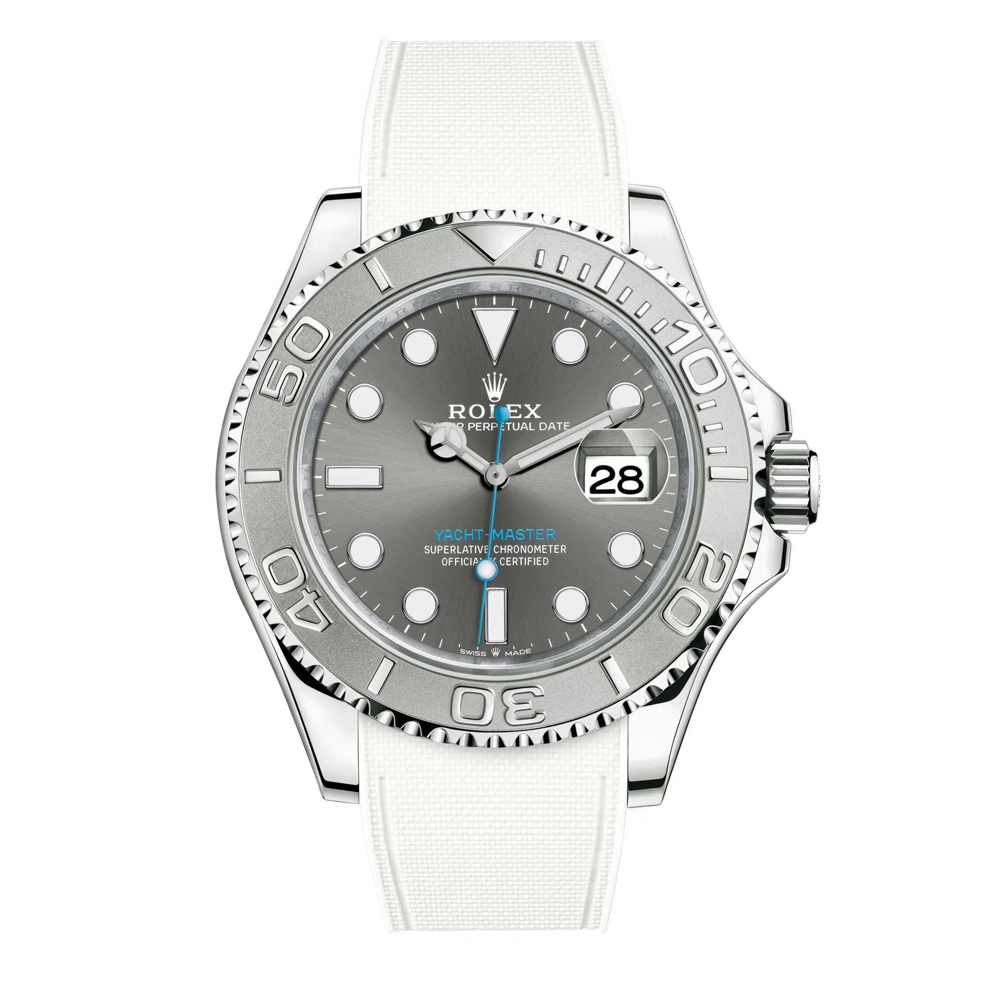 a??Rolex - R Strap Premium a?? Cordura pattern rubber watch band for Yachtmaster 40mm & Oyster bracelet