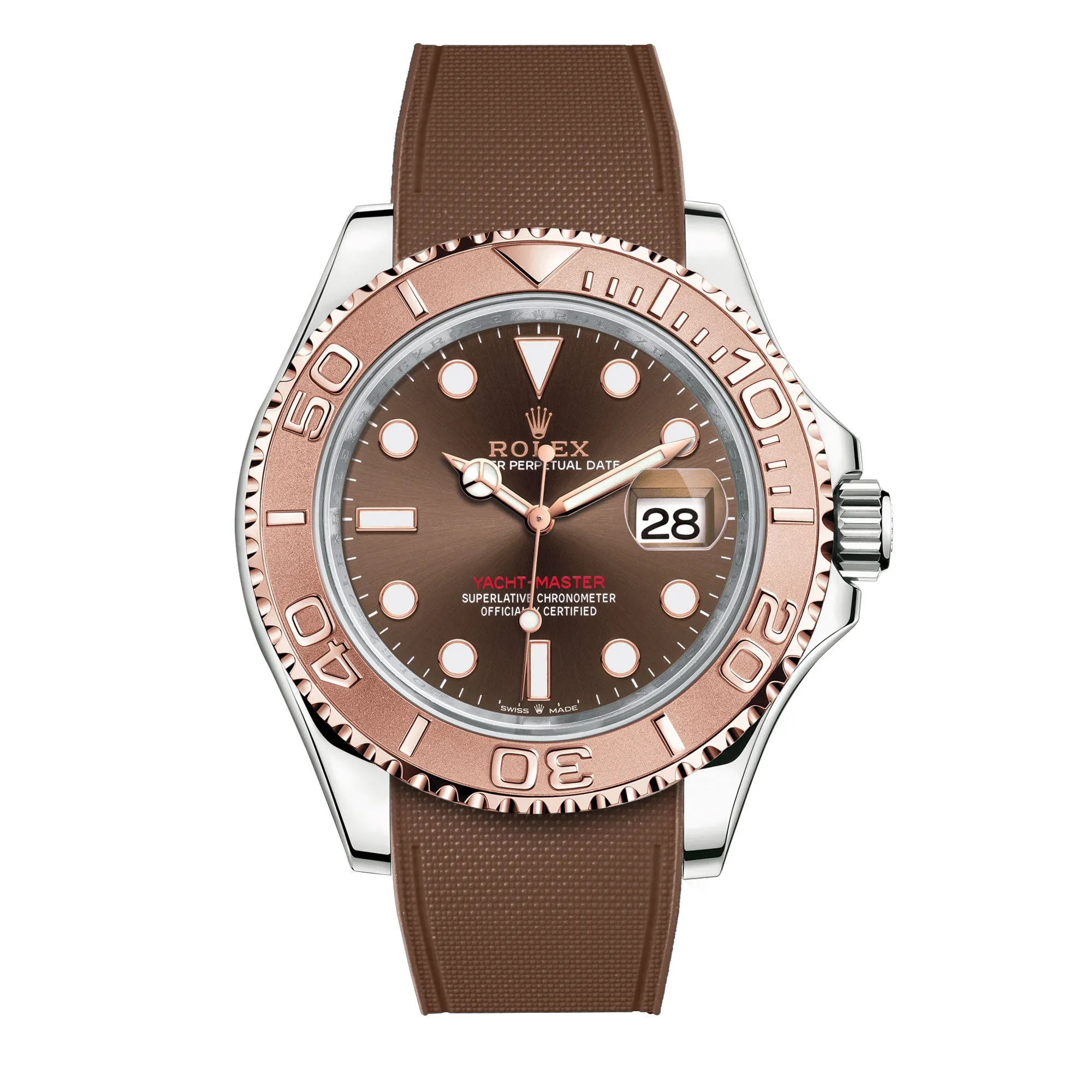 a??Rolex - R Strap Premium a?? Cordura pattern rubber watch band for Yachtmaster 40mm & Oyster bracelet