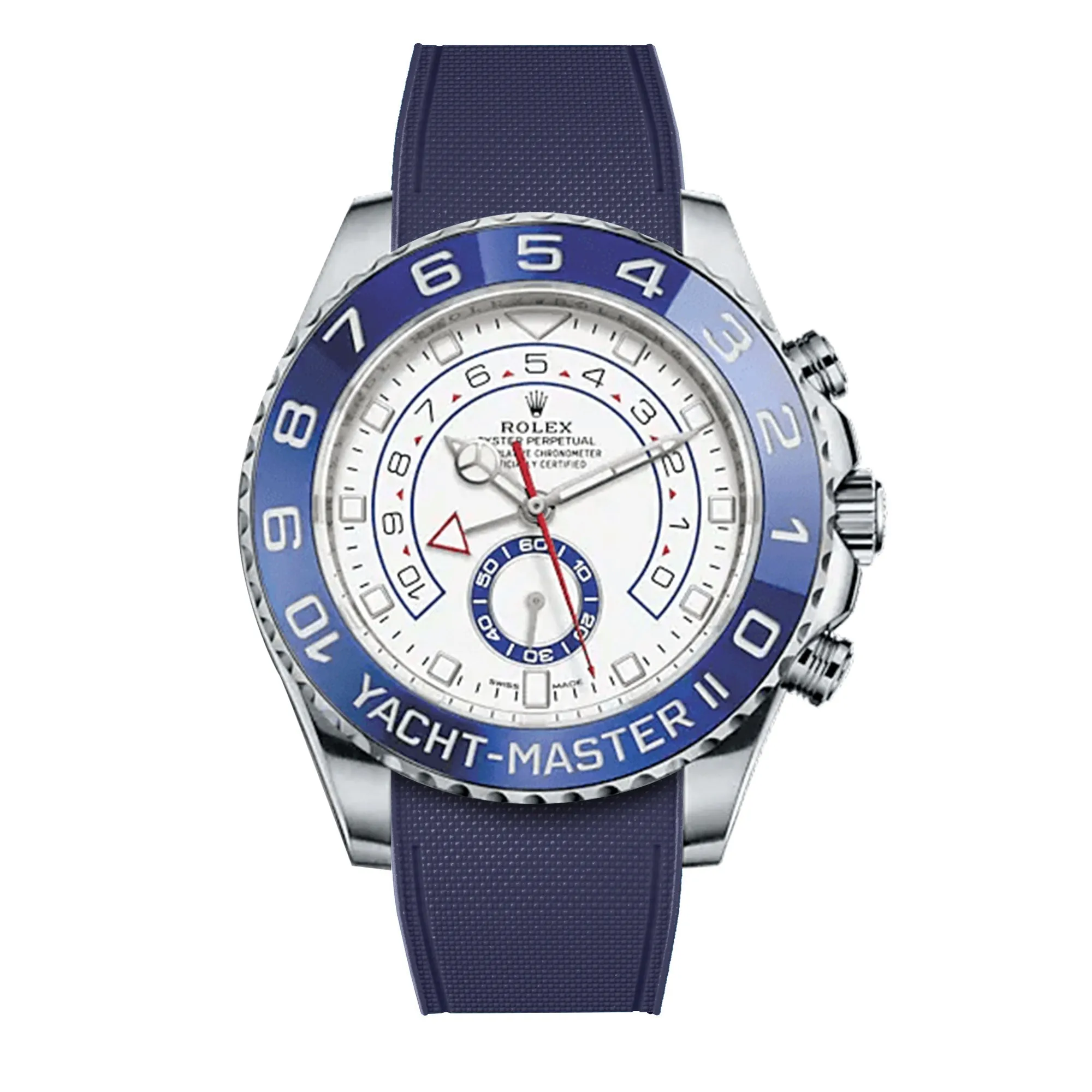 a??Rolex - R Strap Premium a?? Cordura pattern rubber watch band for Yachtmaster II 44mm & Oyster bracelet