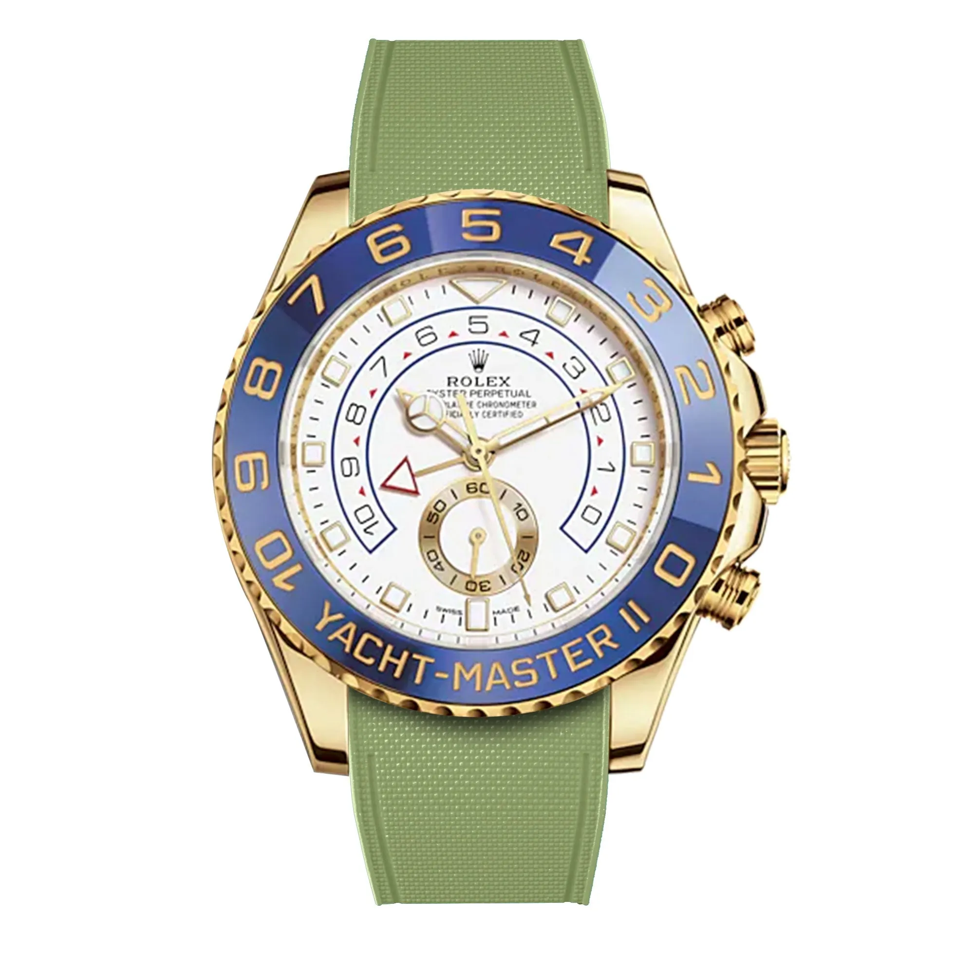 a??Rolex - R Strap Premium a?? Cordura pattern rubber watch band for Yachtmaster II 44mm & Oyster bracelet