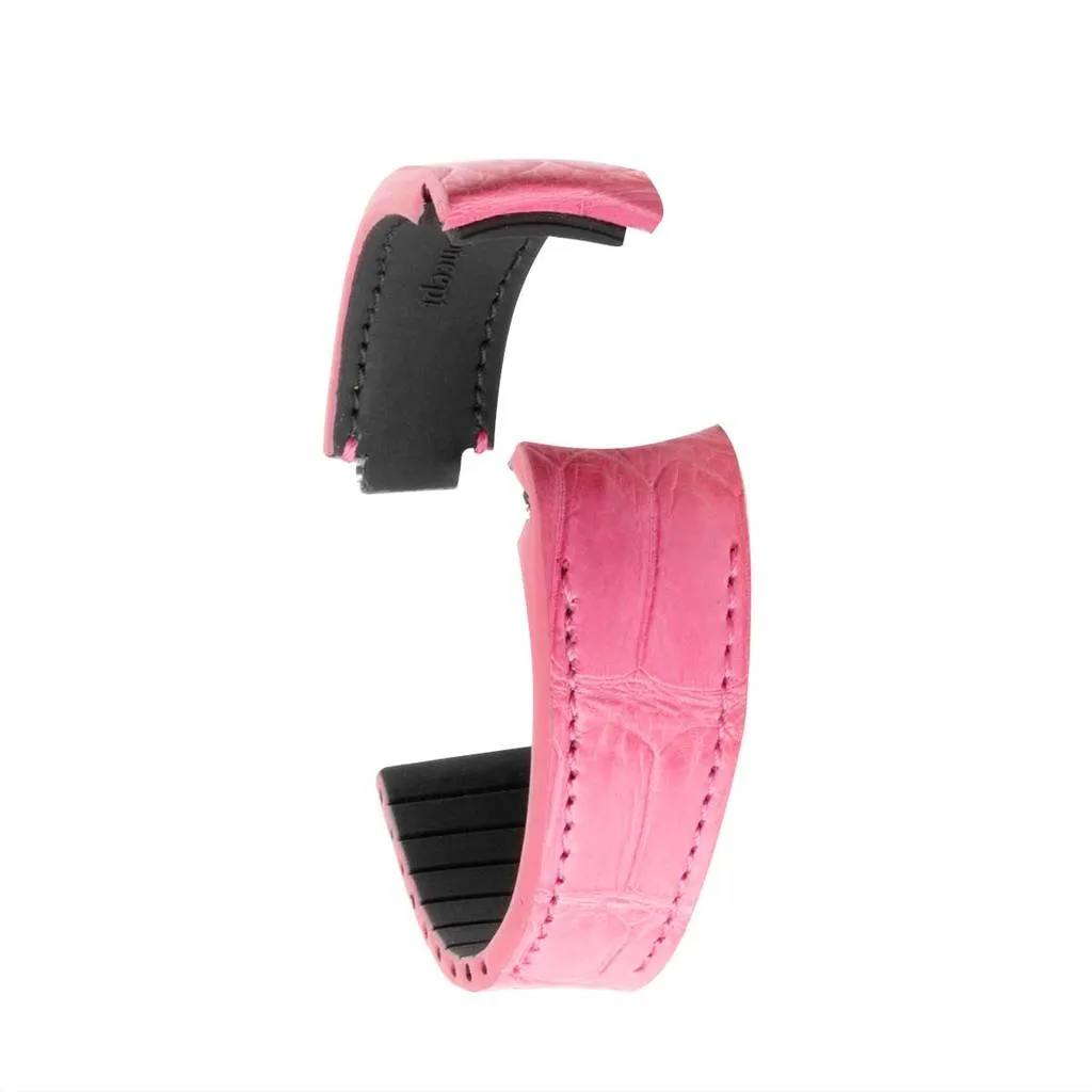 a??Rolex - R Strap premium leather watchstrap - Alligator / crocodile (black, grey, brown, blue, honey, red...)