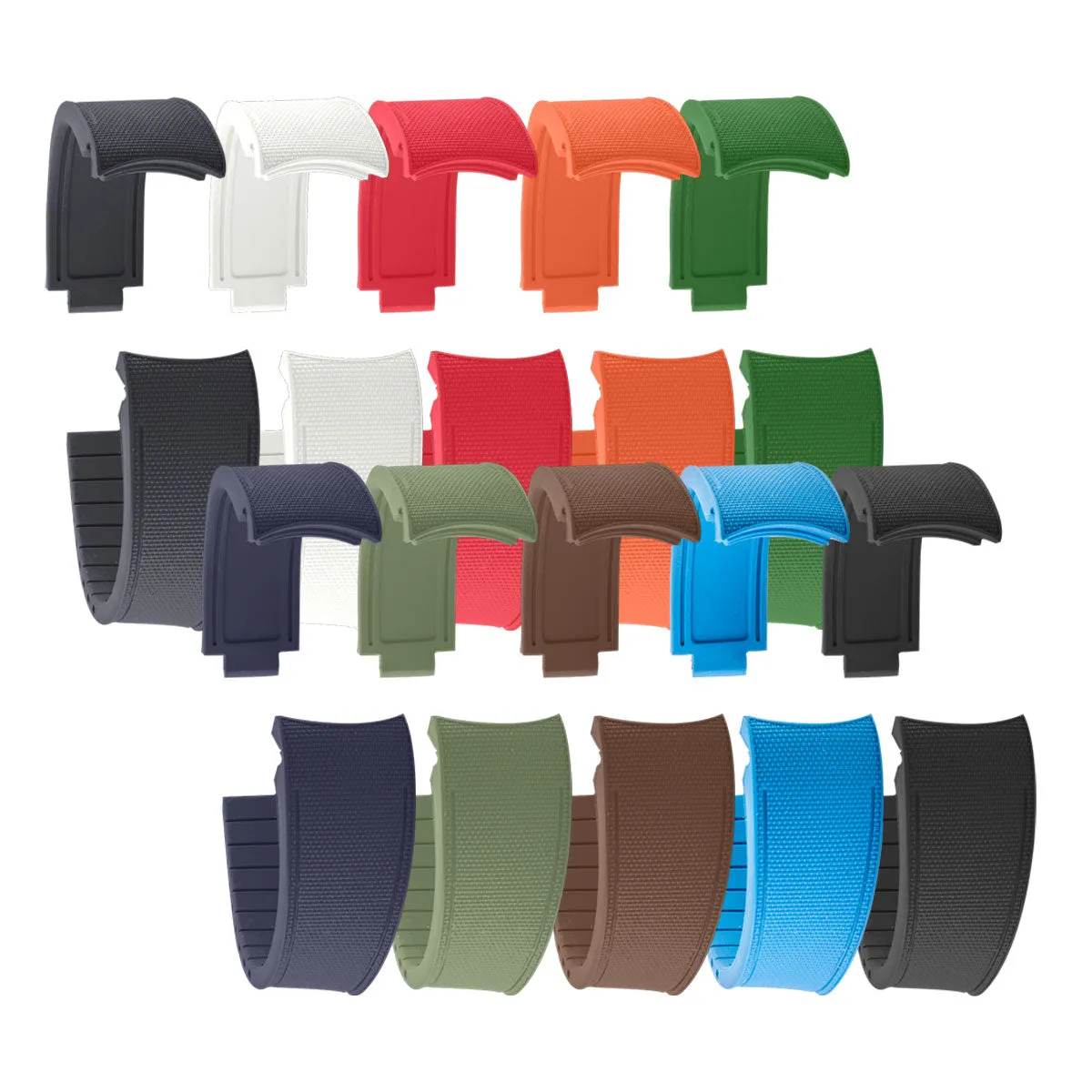 a??Rolex - R Strap Premium watch band- Cordura pattern - Rubber (black, grey, blue, green, red, white, orange, kaki, white)