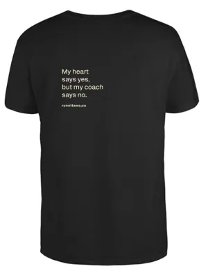 T-shirt ASICS (Mon cœur dit oui, mais mon coach dit non) Bleu chiné vêtements asics