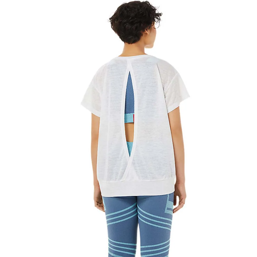 Asics - T-shirt femme à manches courtes et dos ouvert (2032C269 100)