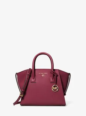 Avril Small Leather Top-Zip Satchel