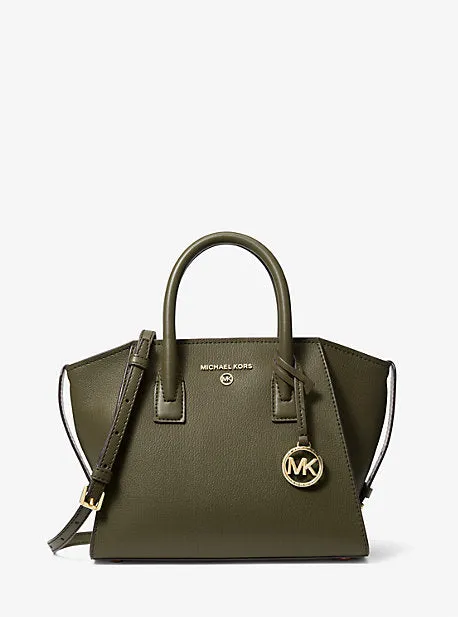 Avril Small Leather Top-Zip Satchel