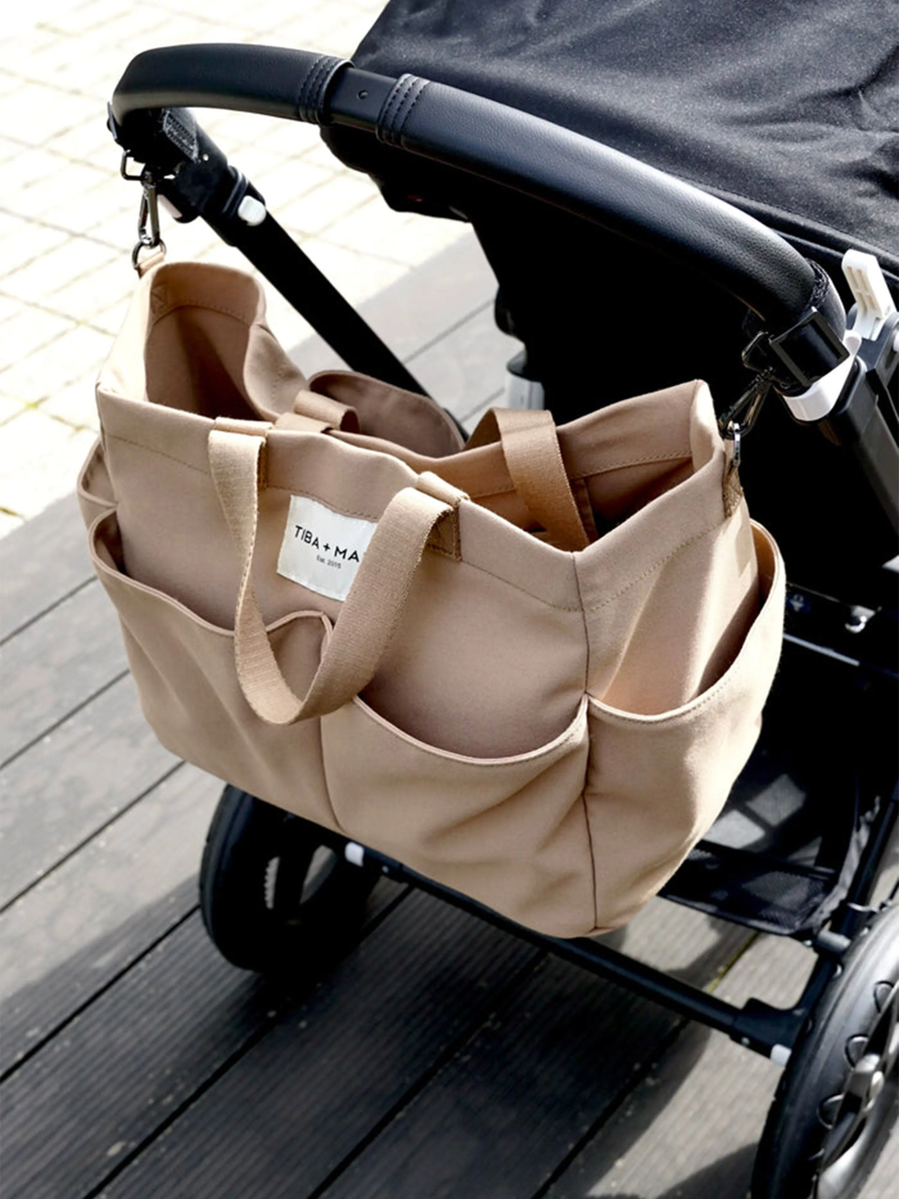 Baby Canvas Pocket Tote in Beige (30cm)