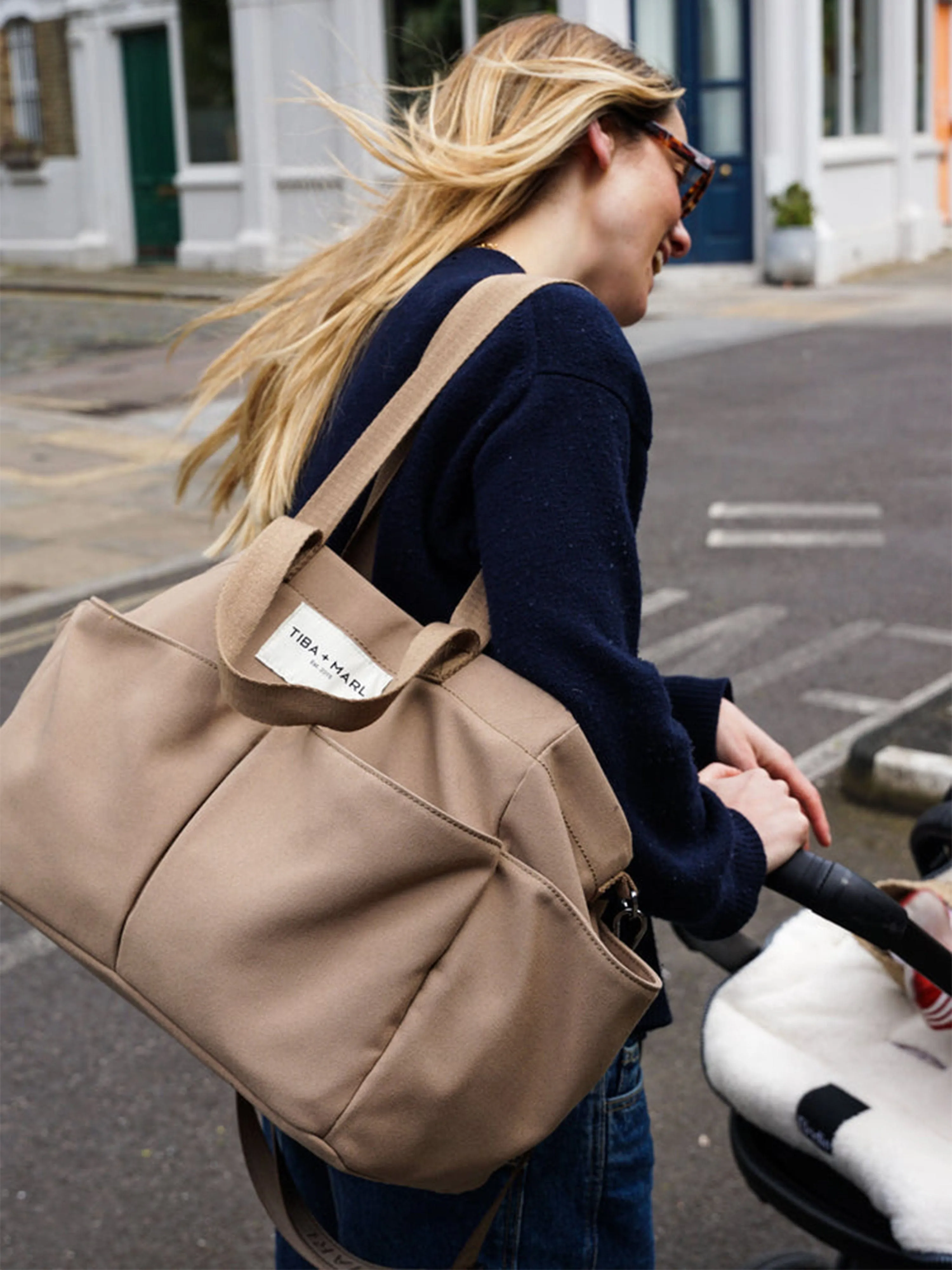 Baby Canvas Pocket Tote in Beige (30cm)