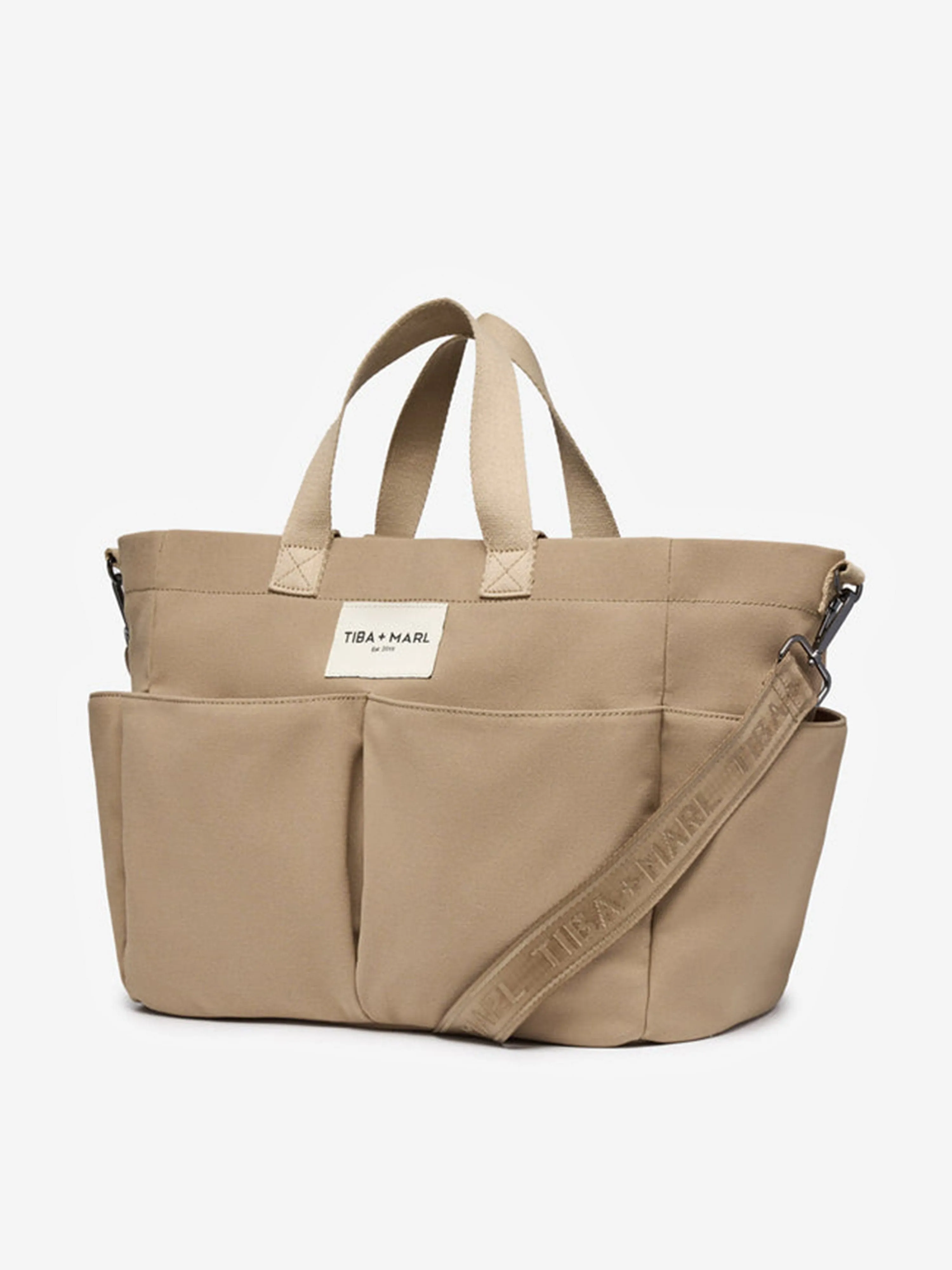 Baby Canvas Pocket Tote in Beige (30cm)