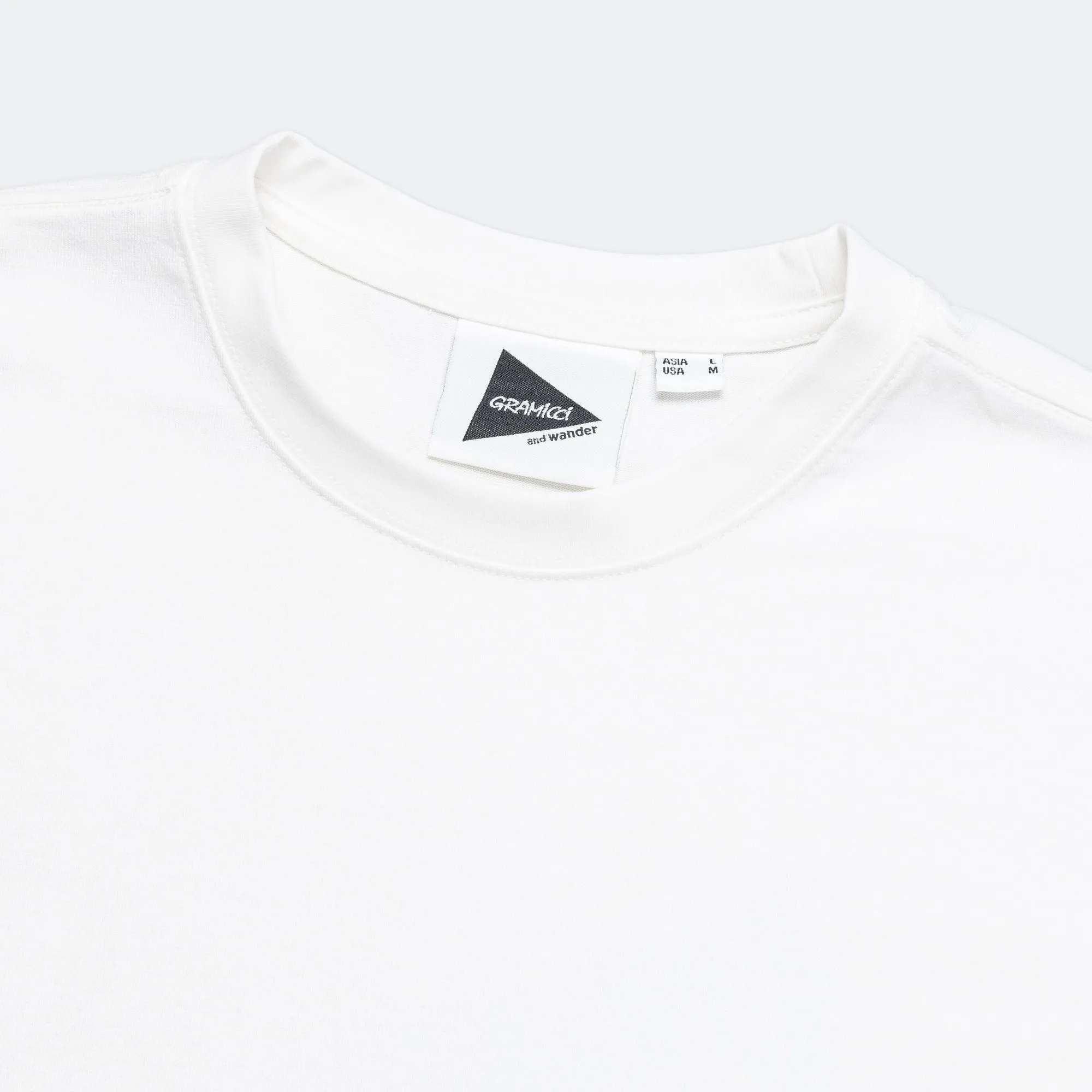 Backprint L/S Tee x and wander - White