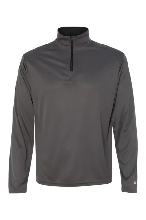 Badger Sweatshirt Homme B-Core Respirant à Zip 1/4 - Gris Graphite/Noir Vêtements Badger