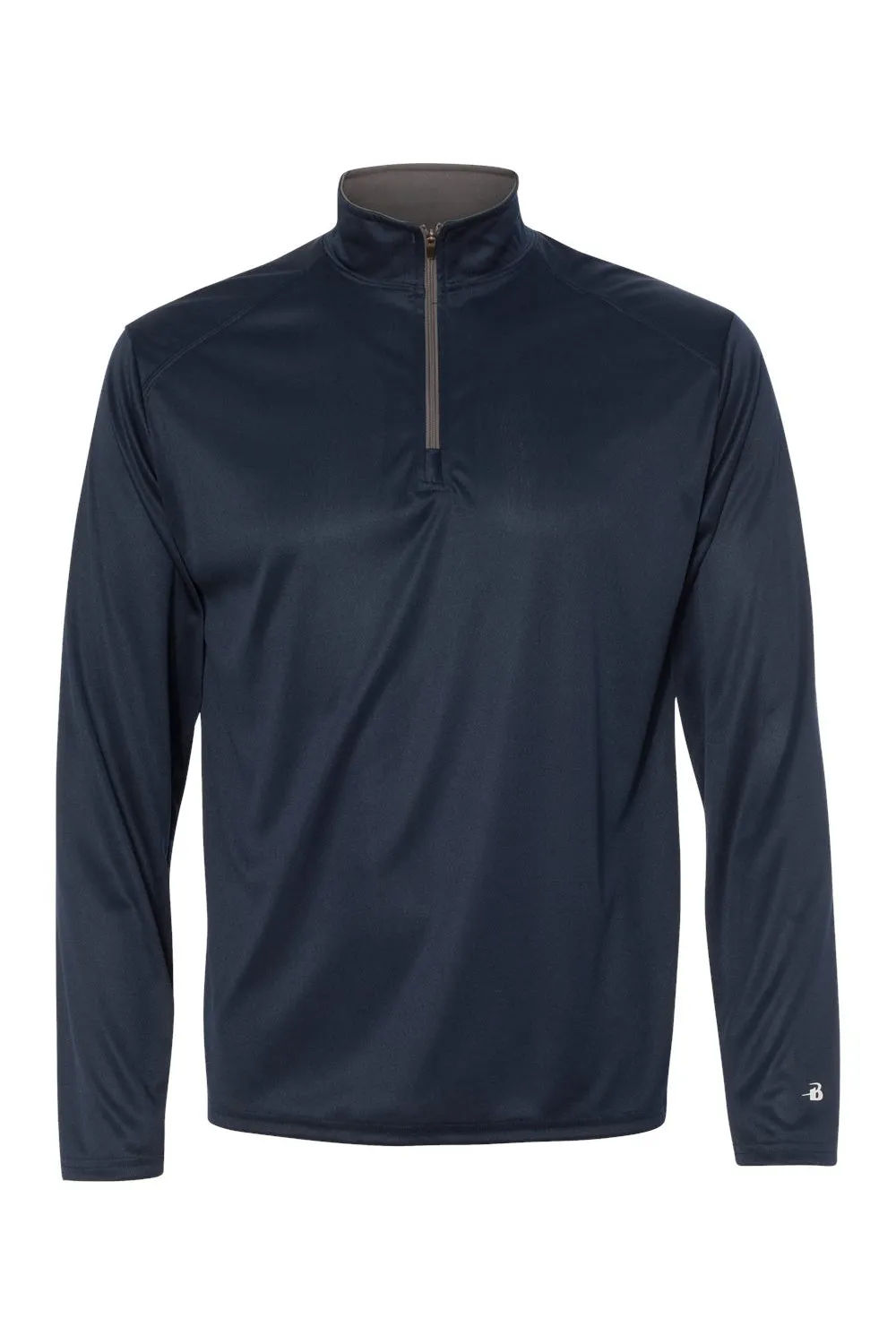 Badger Sweatshirt Homme B-Core Anti-Humidité 1/4 Zip - Bleu Marine/Gris Graphite Vêtements Badger