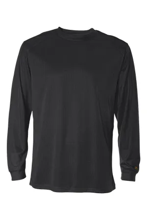 T-shirt à manches longues Badger Mens B-Core avec évacuation de l'humidité - Vêtement Noir Badger