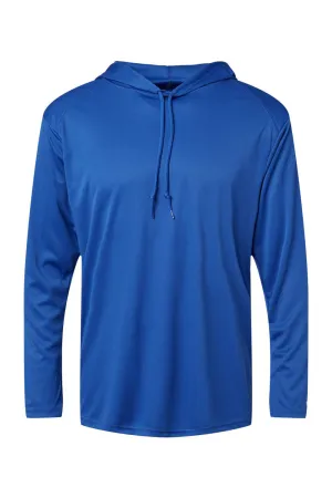 Badger Sweat-shirt à manches longues pour hommes avec capuche et technologie B-Core d'évacuation de l'humidité - Vêtement Bleu Royal Badger
