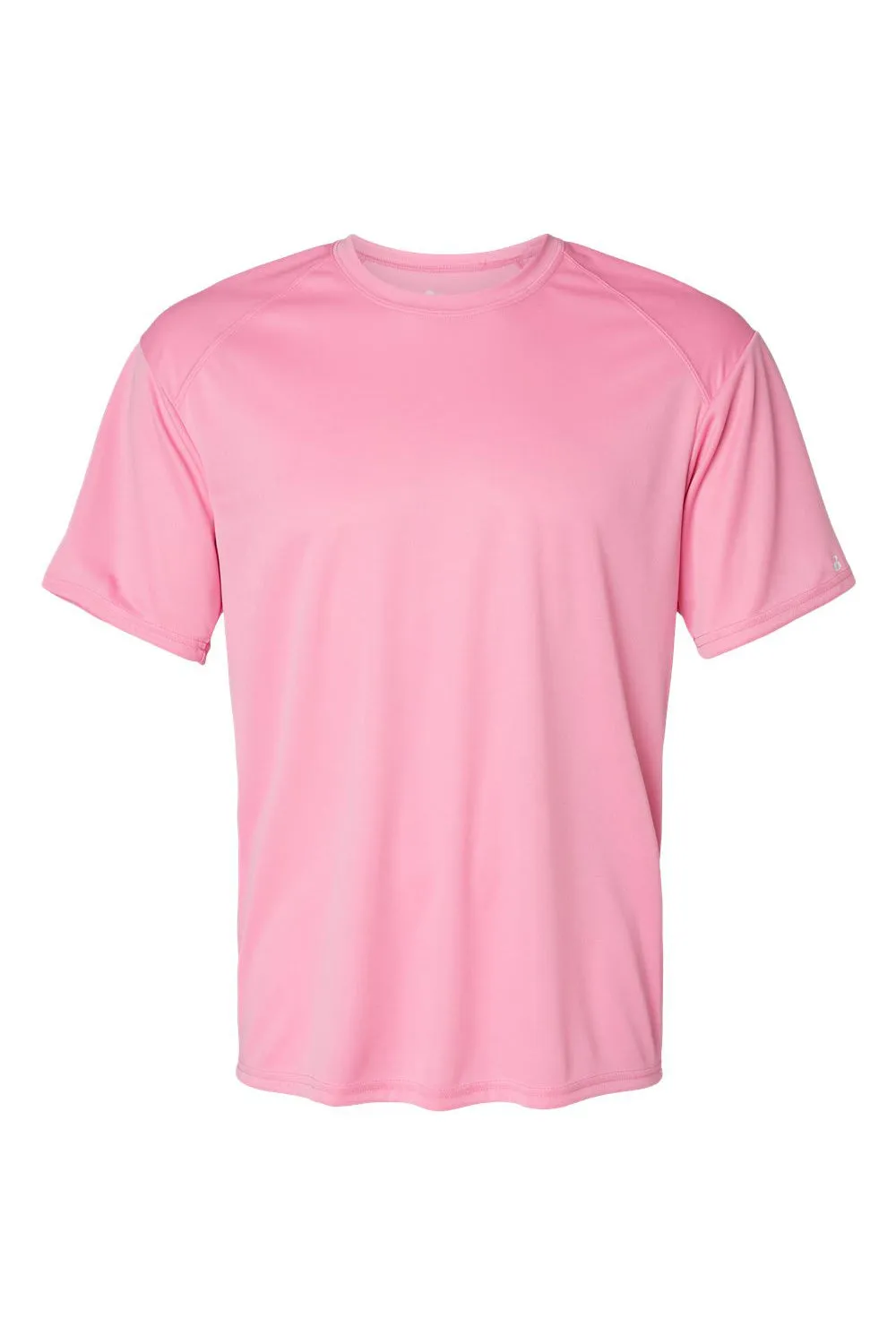 T-shirt à manches courtes et col rond Badger Mens B-Core absorbant l'humidité - Vêtement rose Badger
