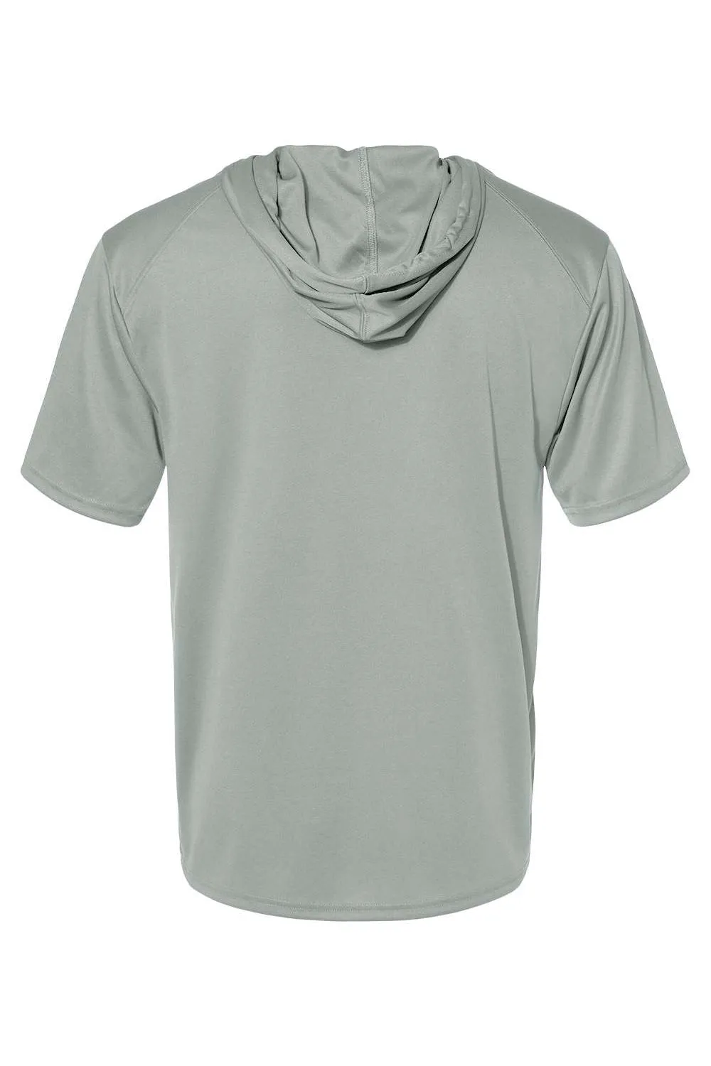 Badger T-shirt à capuche à manches courtes pour hommes B-Core évacuant l'humidité - Vêtement gris argent Badger