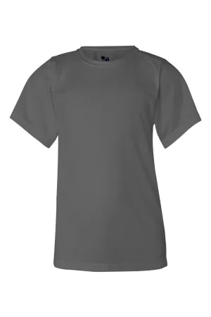 T-shirt à manches courtes et col rond Badger Youth B-Core absorbant l'humidité - Gris graphite Vêtements Badger