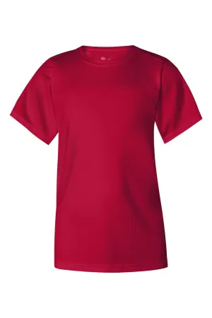 T-shirt à manches courtes et col rond Badger Youth B-Core absorbant l'humidité - Vêtement Badger Rouge