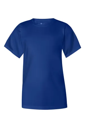 T-shirt à manches courtes et col rond Badger Youth B-Core absorbant l'humidité - Vêtements Bleu Royal Badger