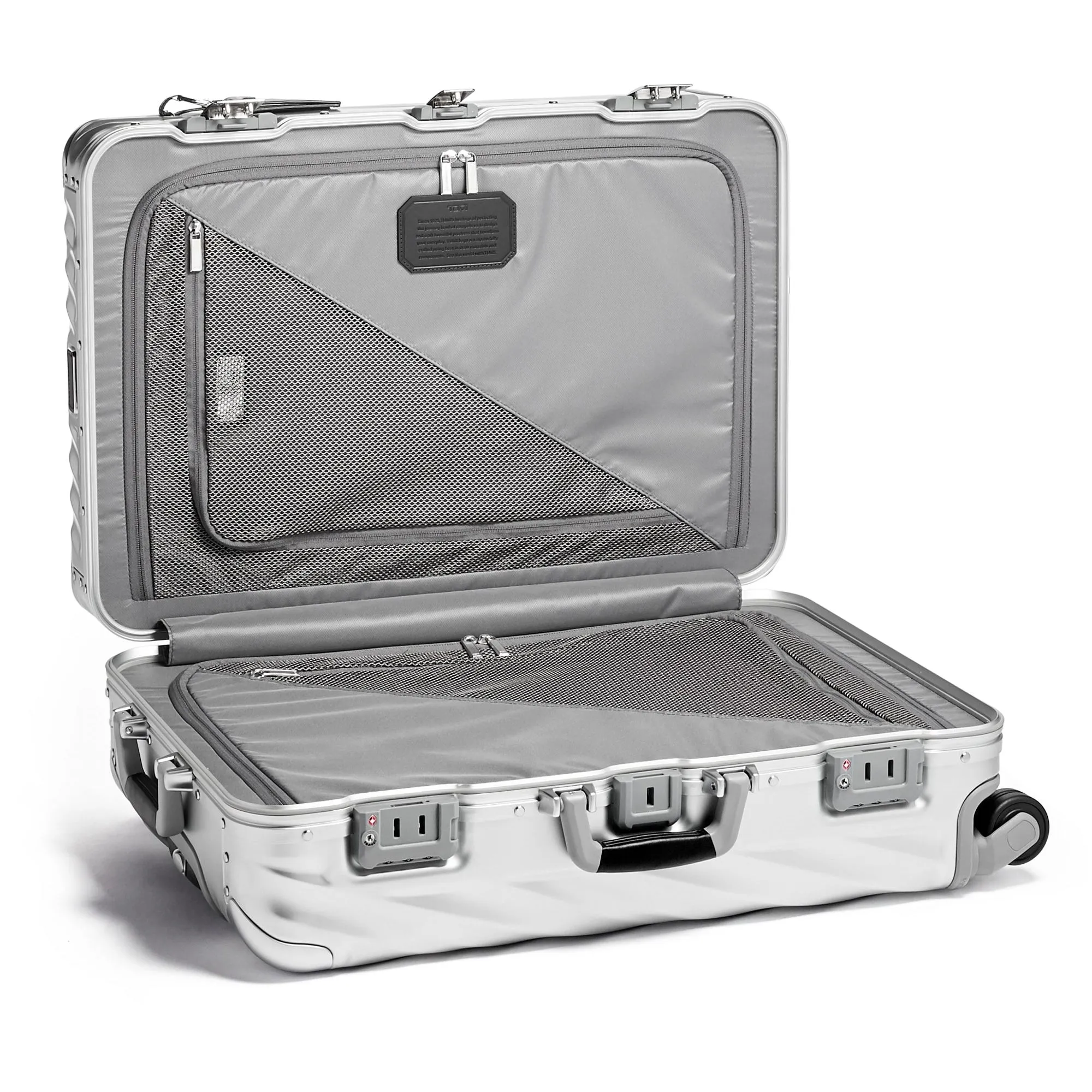 Sac Tumi 19 Degree Aluminum Valise de voyage courte // Argenté