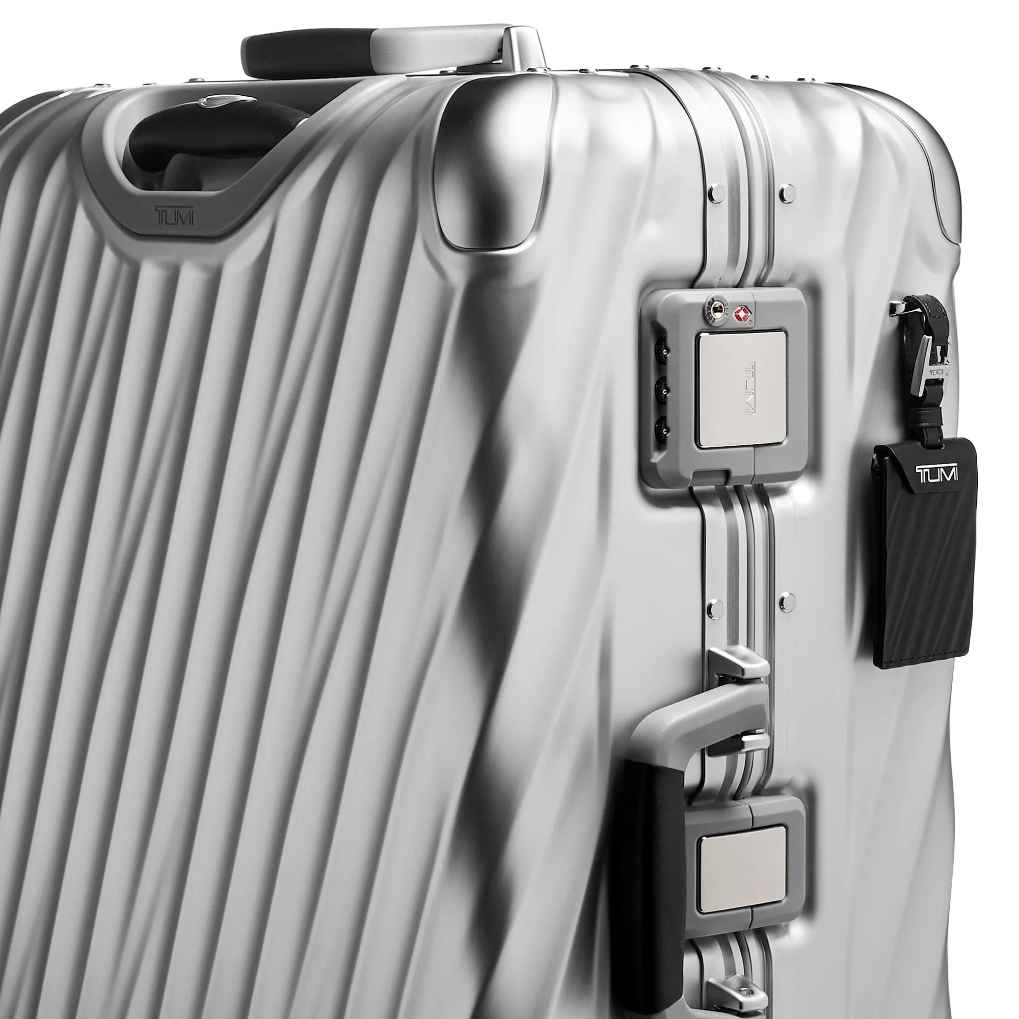 Sac Tumi 19 Degree Aluminum Valise de voyage courte // Argenté