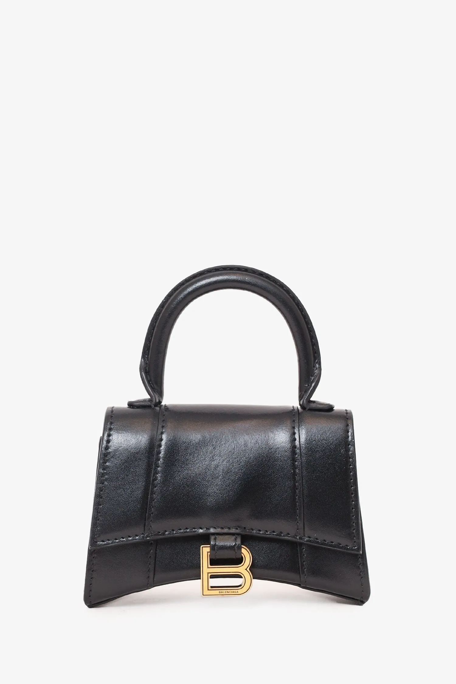 Balenciaga Black Leather Hourglass Belt Bag handbags bulk sale