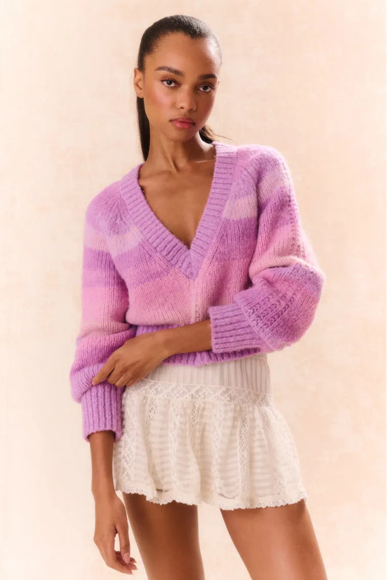 Pull rayé Barbarelle en alpaga