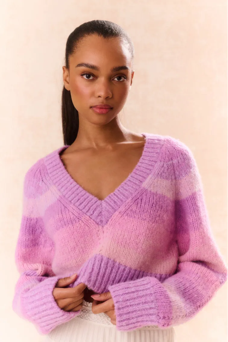 Pull rayé Barbarelle en alpaga