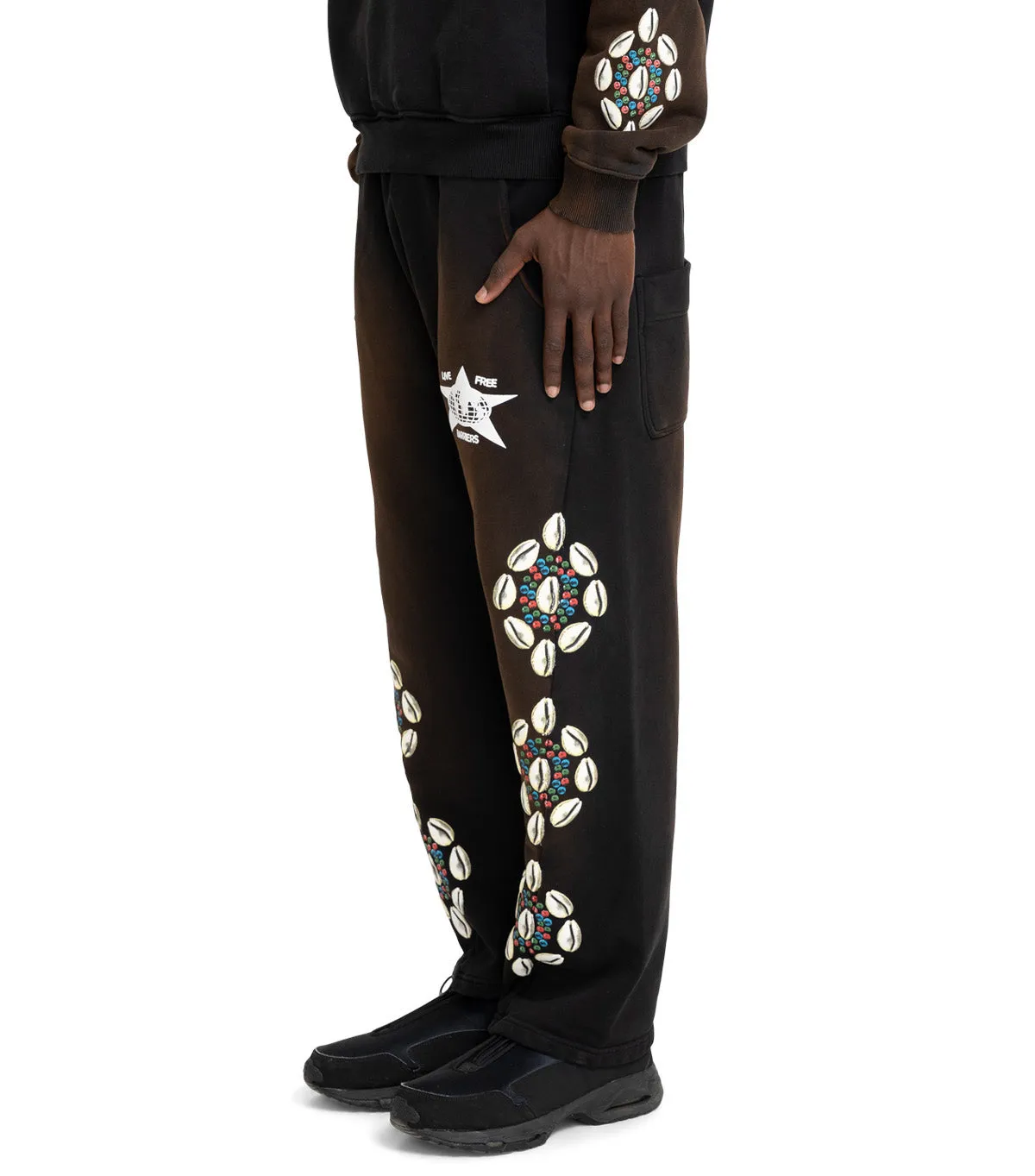 Barriers Barrera Cowrie Shell Sweatpants Black