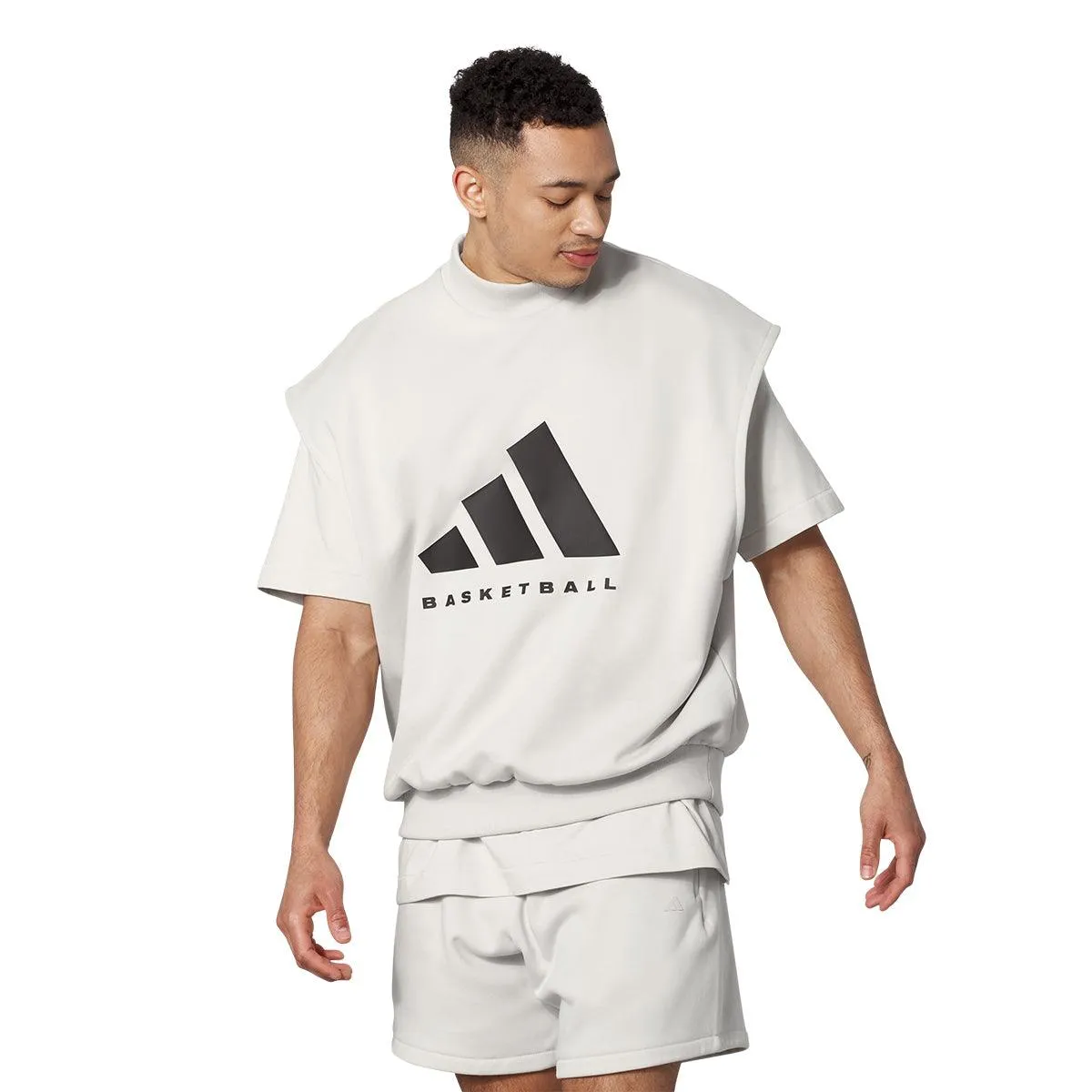 Basketball Sleeveless Sweatshirt 'Talc'