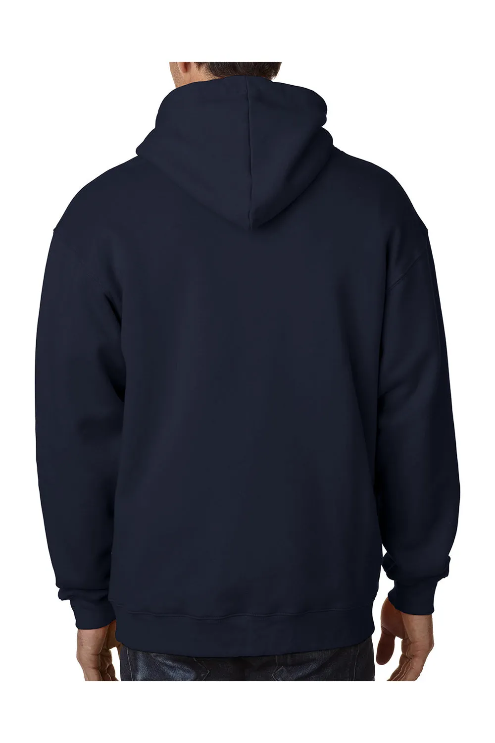 Sweat à capuche pour hommes Bayside doublé thermique avec poche kangourou - Orange vif/Gris foncé