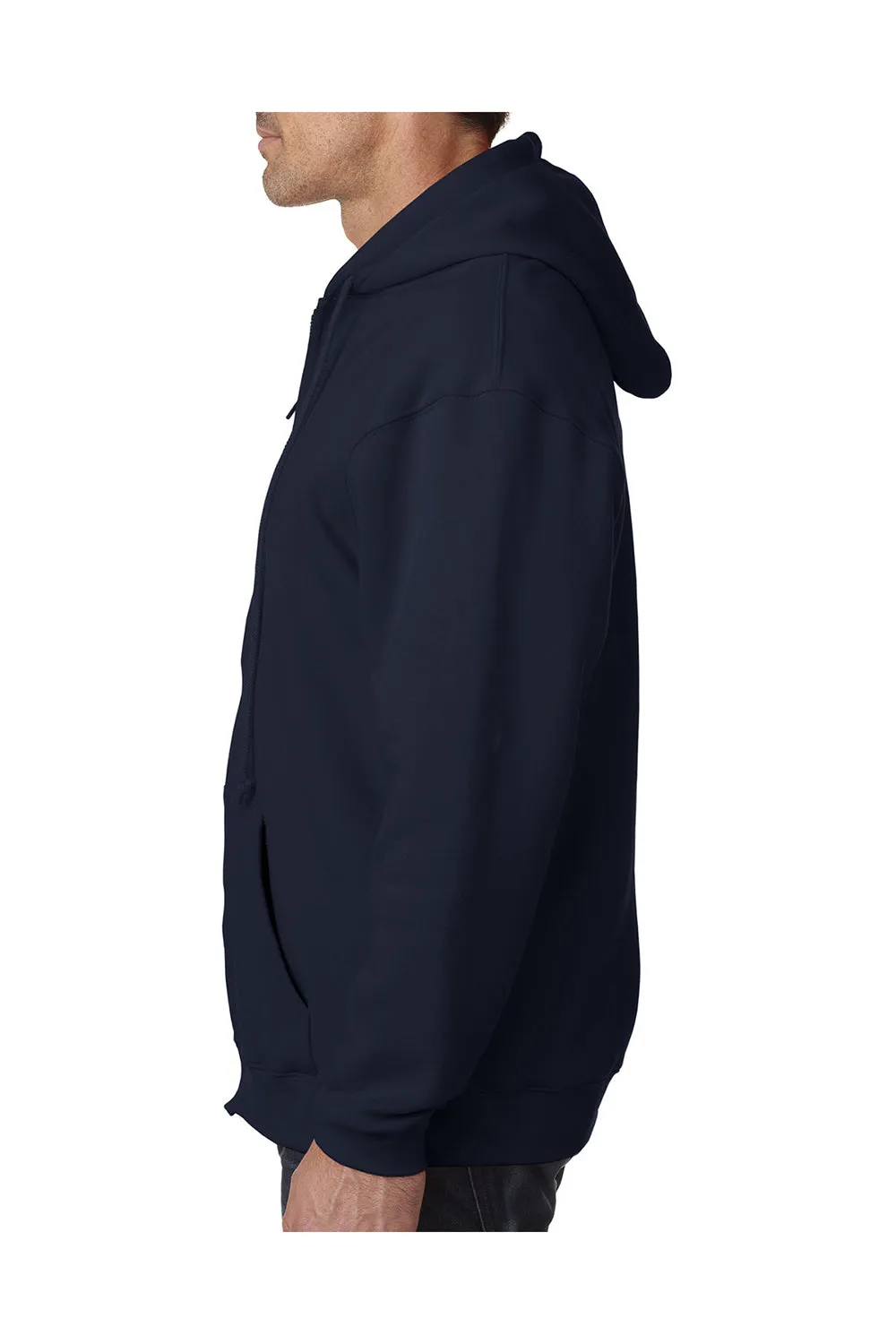 Sweat à capuche pour hommes Bayside doublé thermique avec poche kangourou - Orange vif/Gris foncé