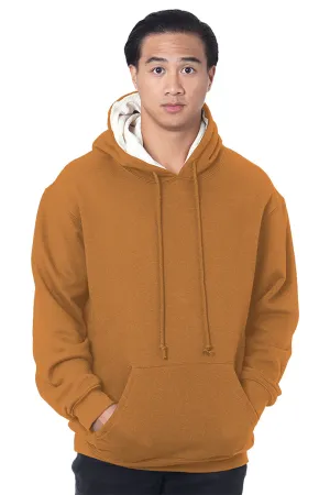 Sweat à capuche pour hommes Bayside doublé thermique avec poche kangourou - Marron caramel/Crème