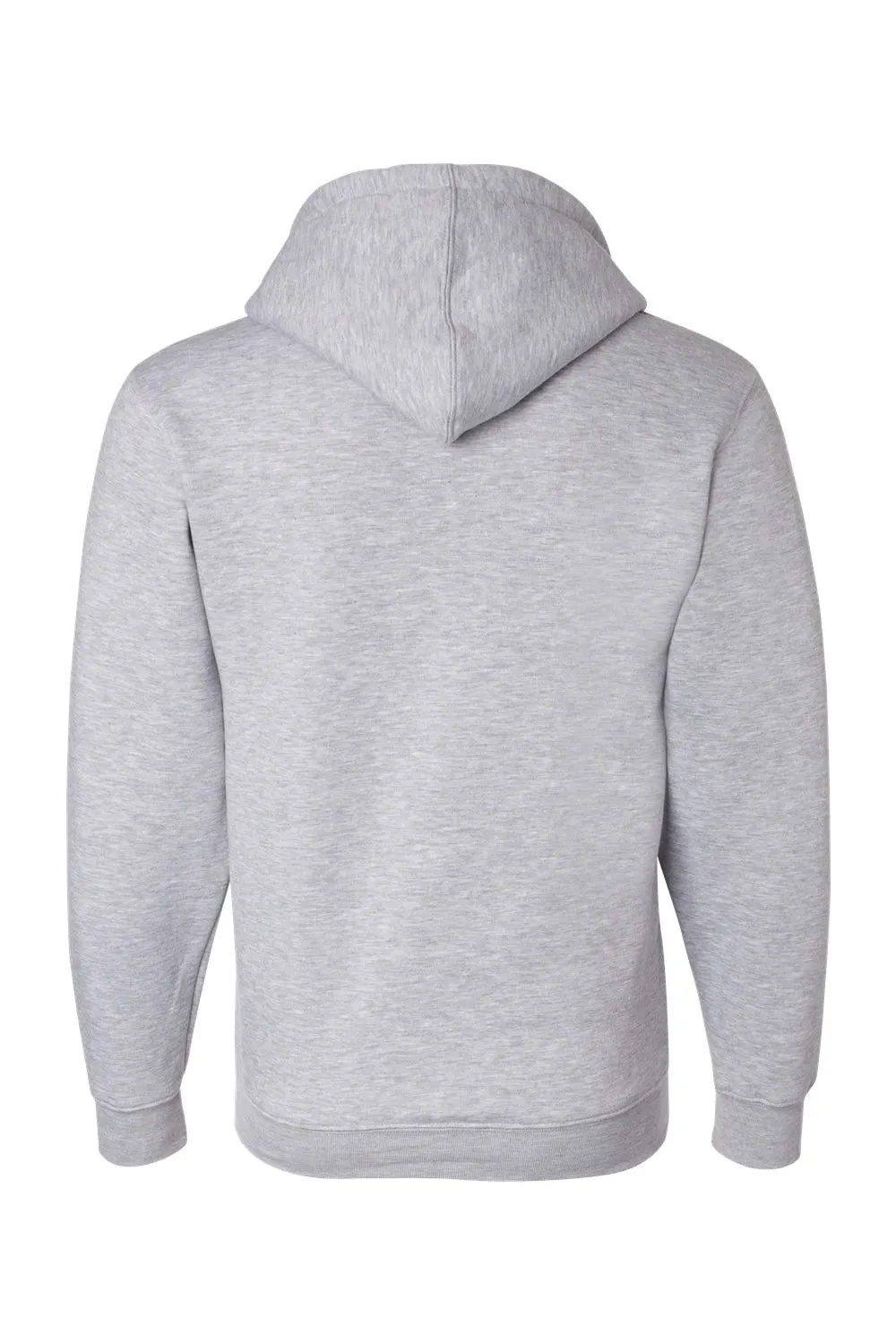 Sweat à capuche Bayside pour hommes avec fermeture éclair et poches - Gris cendre foncé fabriqué aux USA