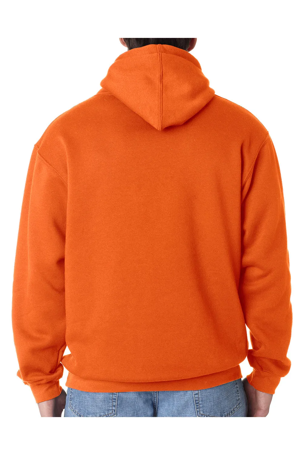 Sweat à capuche pour hommes Bayside fabriqué aux USA avec poche kangourou - Orange vif