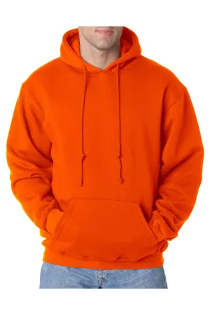 Sweat à capuche pour hommes Bayside fabriqué aux USA avec poche kangourou - Orange vif