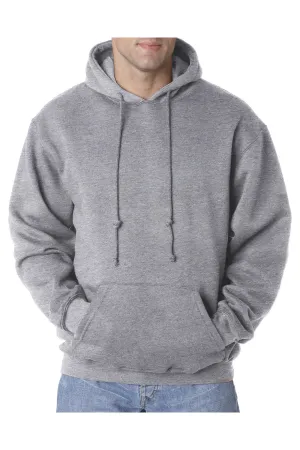Sweat à capuche pour hommes Bayside fabriqué aux USA avec poche kangourou - Gris cendre foncé