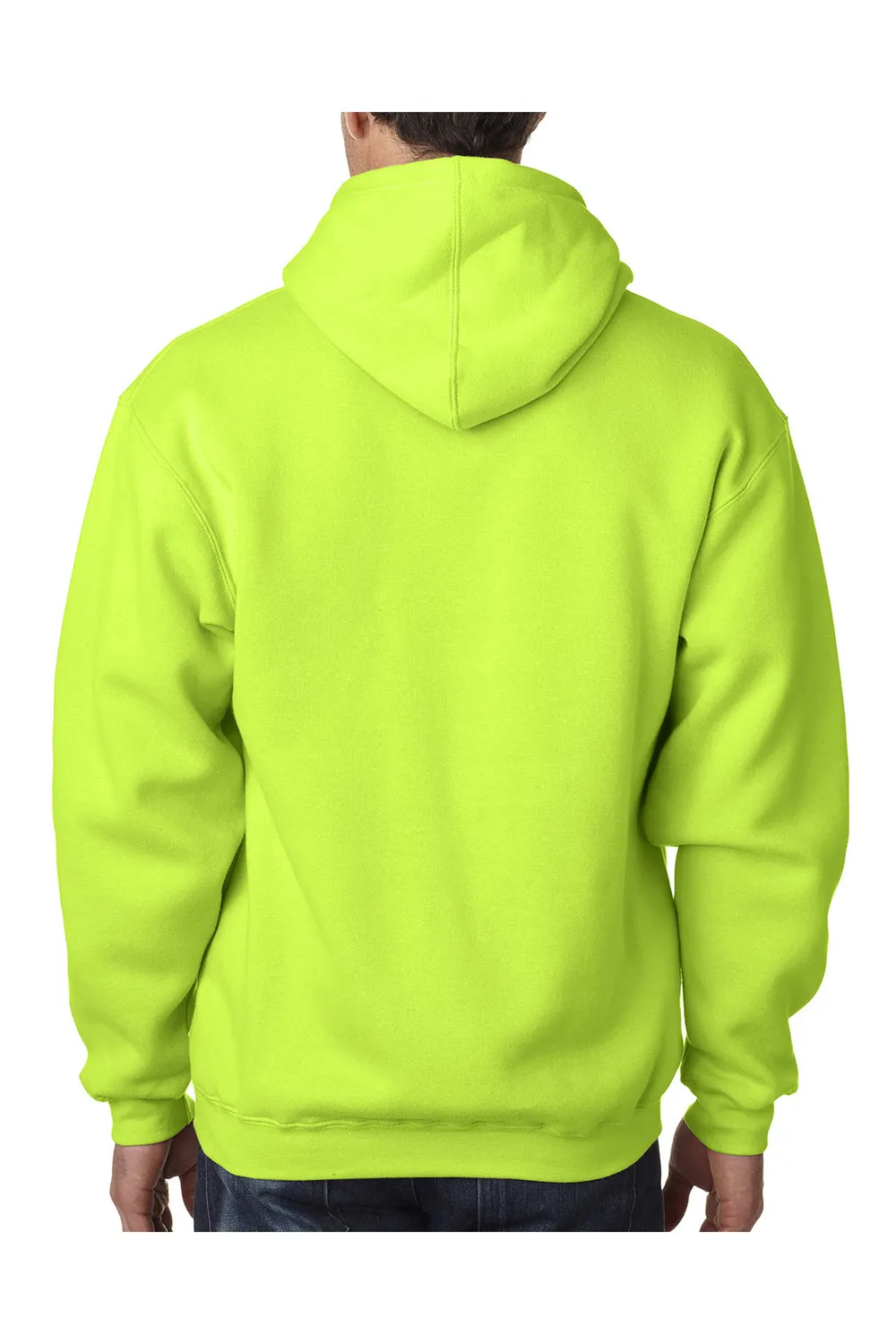 Pull à capuche pour hommes Bayside fabriqué aux USA avec poche kangourou - Vert lime