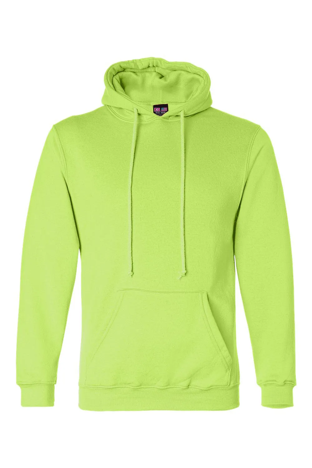 Pull à capuche pour hommes Bayside fabriqué aux USA avec poche kangourou - Vert lime