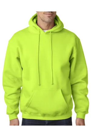 Pull à capuche pour hommes Bayside fabriqué aux USA avec poche kangourou - Vert lime