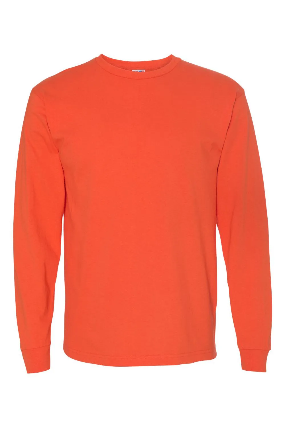 T-shirt à manches longues Bayside pour hommes fabriqué aux États-Unis - Orange vif