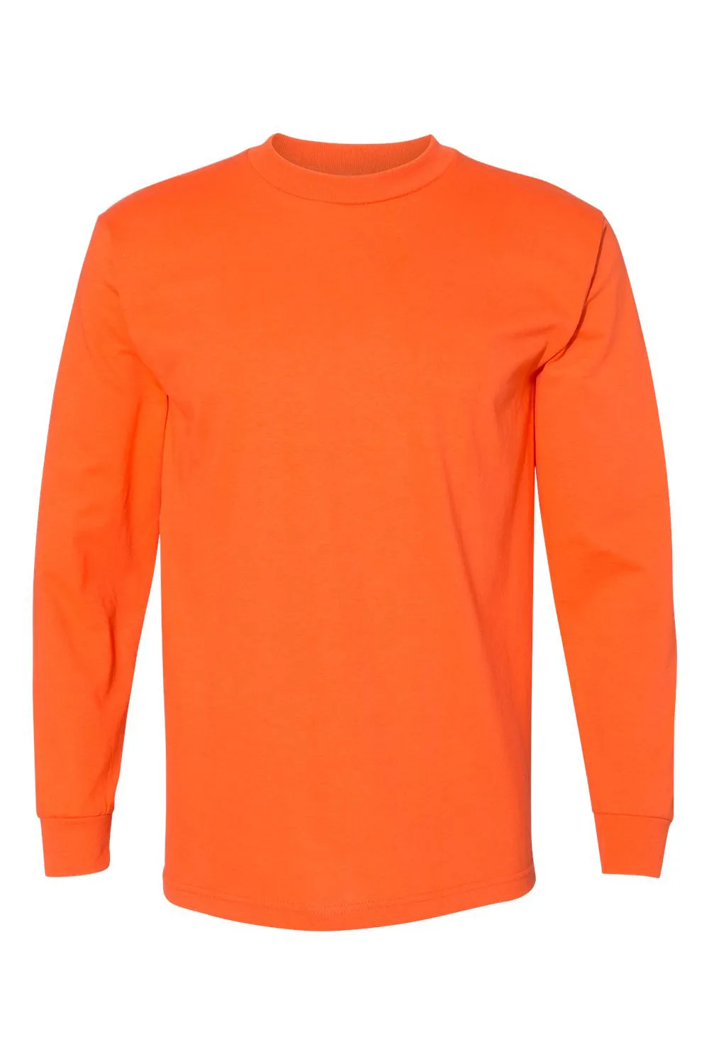 T-shirt à manches longues Bayside pour hommes fabriqué aux États-Unis - Orange vif