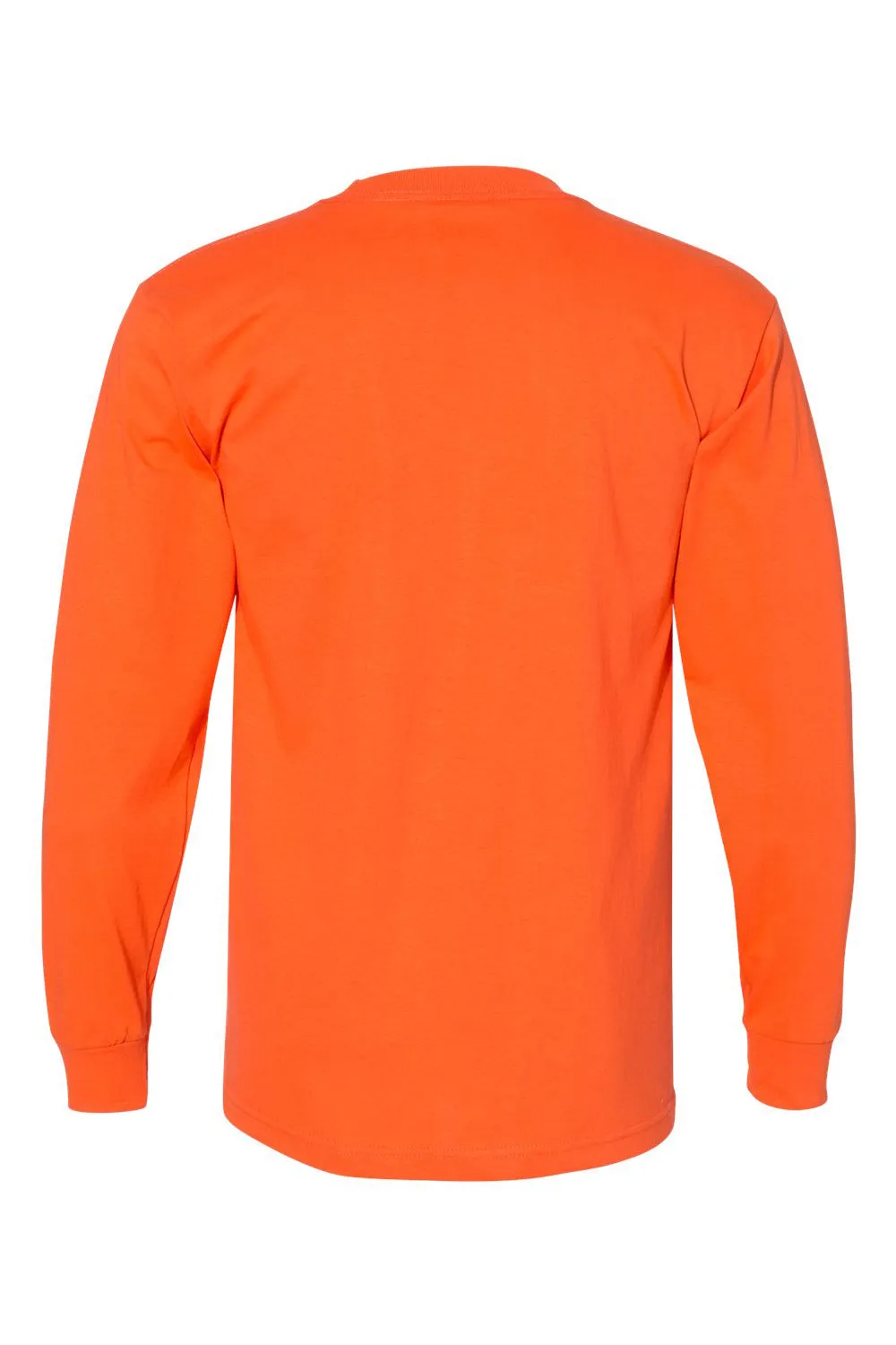 T-shirt à manches longues Bayside pour hommes fabriqué aux États-Unis - Orange vif
