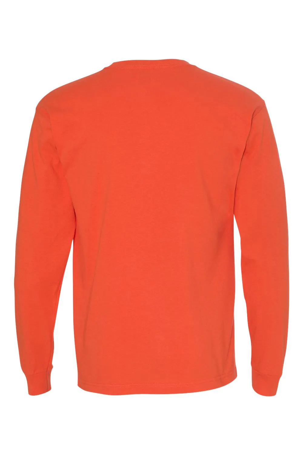 T-shirt à manches longues Bayside pour hommes fabriqué aux États-Unis - Orange vif