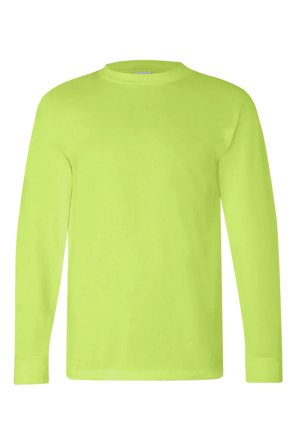T-shirt à manches longues Bayside pour hommes fabriqué aux États-Unis - Vert lime