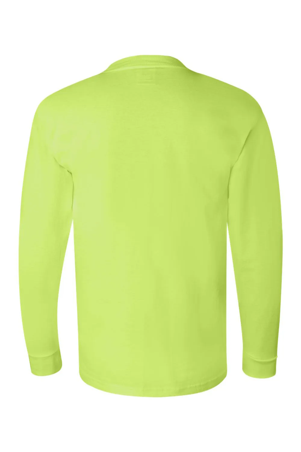 T-shirt à manches longues Bayside pour hommes fabriqué aux États-Unis - Vert lime