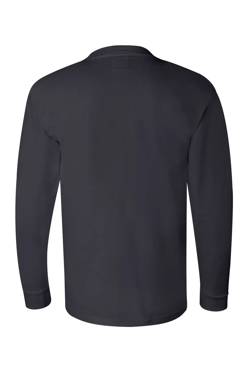 T-shirt col rond manches longues pour hommes Bayside fabriqué aux États-Unis - Bleu marine
